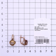 Серьги из Серебра 925 Приволжский ювелир арт. 372799-ST58, Золочение в два слоя.